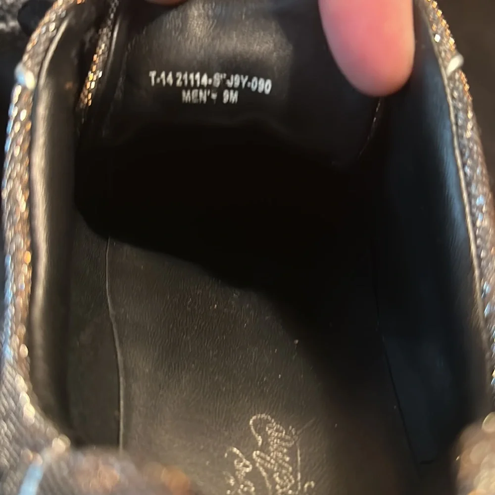 Alejandro Ingelmo size 42/9 Men’s fashion sneakers glitter-gold/silver - Picture 8 of 9